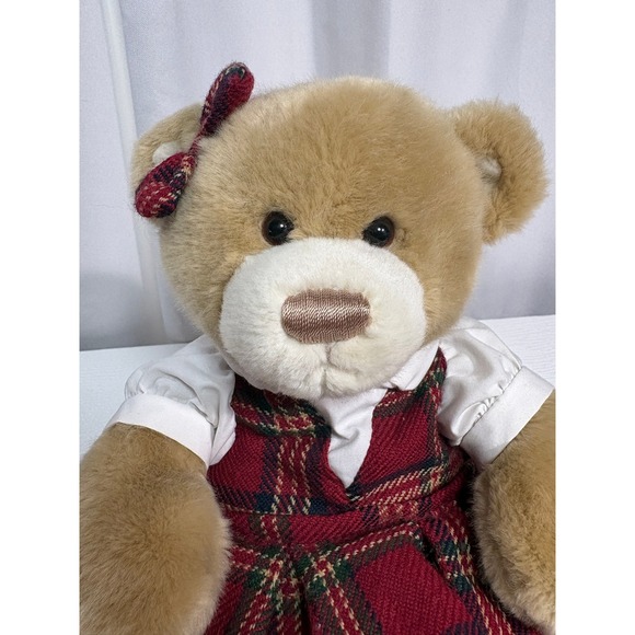 Brooks Brothers Other - Brooks Brothers GUND Teddy Bear Plush Plaid Dress Bow Golden Fleece Logo S0044